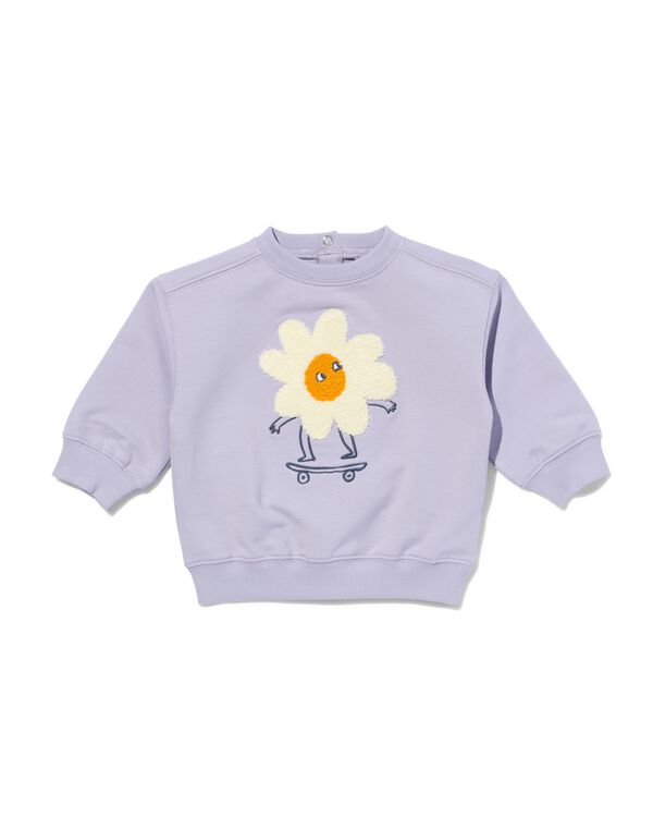 baby trui bloem lila lila - 33058850LILAC - HEMA