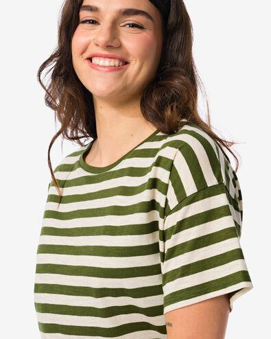 Damen-T-Shirt Dori eierschalenfarben M - 36370182 - HEMA