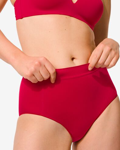 slip femme taille haute sans coutures micro rouge S - 19650319 - HEMA