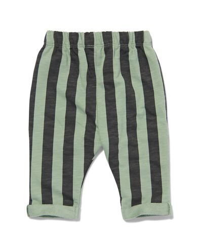 pantalon sweat bébé à rayures vert 80 - 33188644 - HEMA