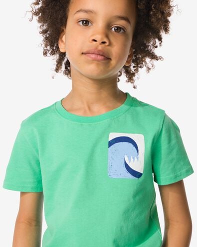t-shirt enfant vague vert 146/152 - 30784673 - HEMA