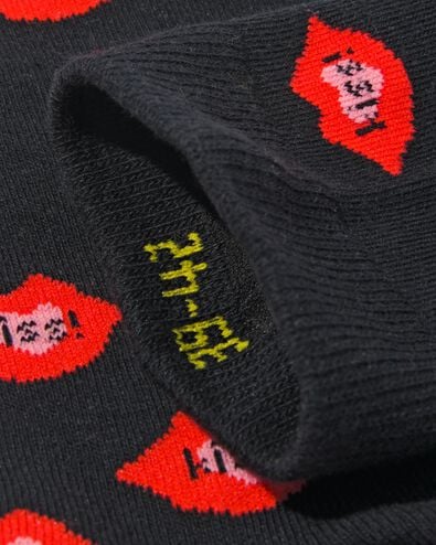 Socken, mit Baumwolle, Lots of Kisses schwarz 39/42 - 4141117 - HEMA