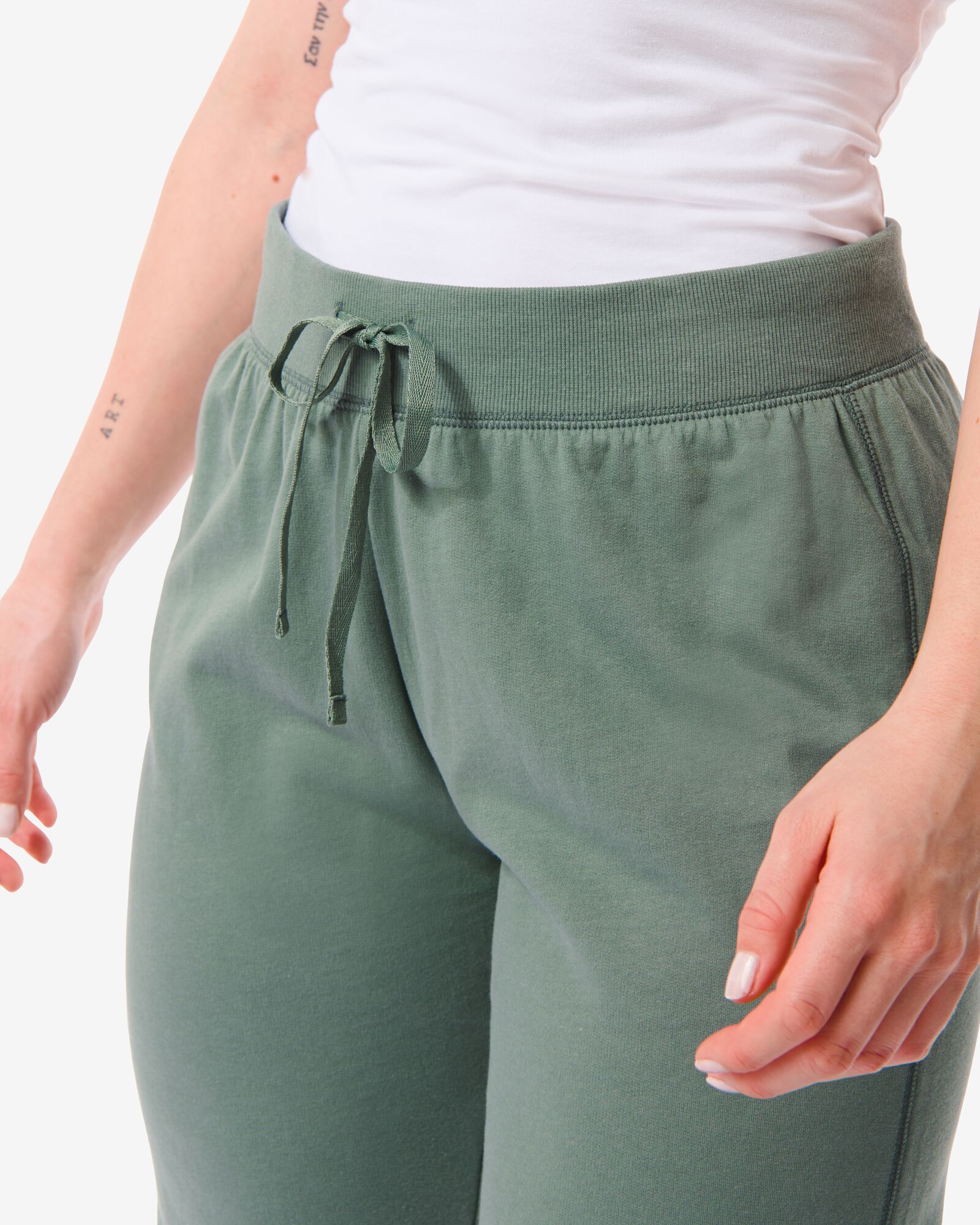 pantalon jogging femme vert foncé - HEMA