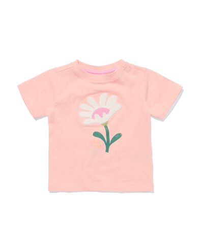 t-shirt bébé fleur pêche 86 - 33043755 - HEMA