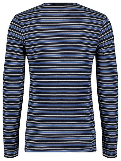 Herren-Pyjama, Streifen dunkelblau S - 23600261 - HEMA