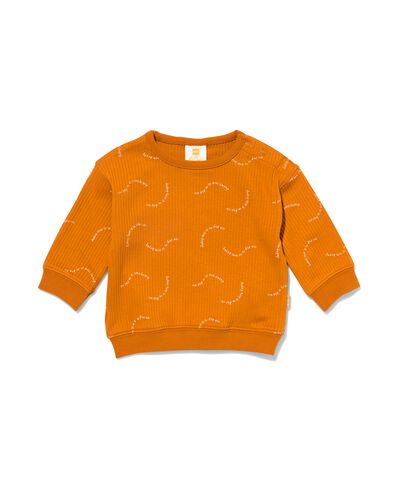 newborn sweater love marron 68 - 33403924 - HEMA