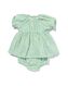 baby kledingset jurk en broekje mousseline strepen groen 68 - 33048152 - HEMA