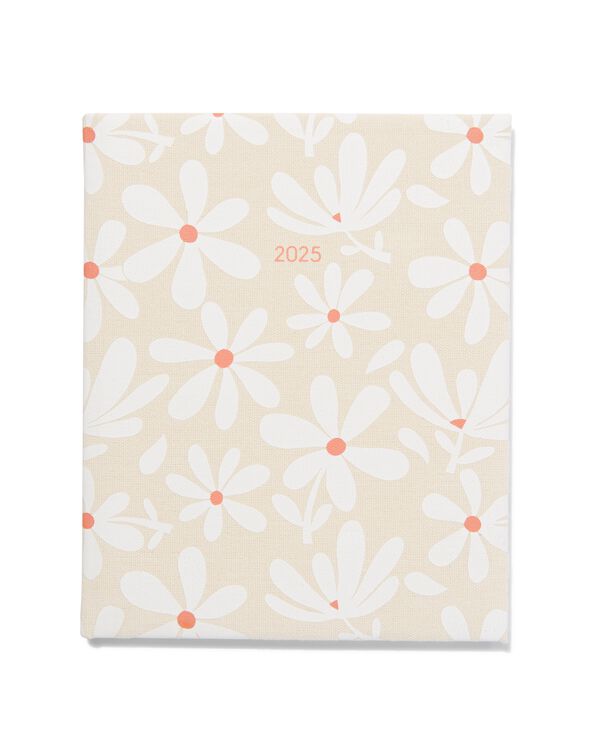 agenda de bureau 2025 A4 textile fleurs - 14690069 - HEMA