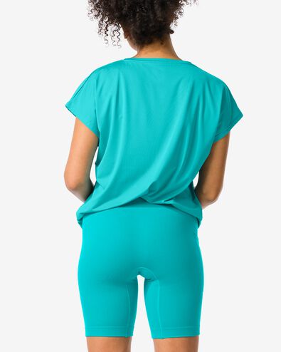 legging de sport femme court sans coutures turquoise S - 36030338 - HEMA