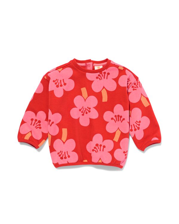 Baby Sweater Blumen rot rot - 33074860RED - HEMA