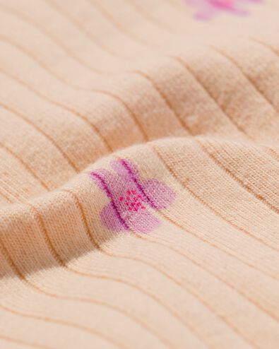 baby sweater rib bloemen zand 80 - 33001054 - HEMA