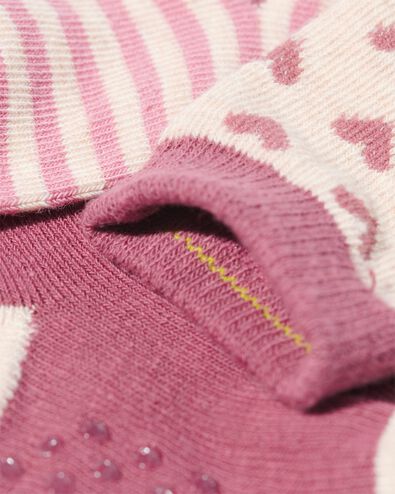 baby sokken met katoen - 5 paar roze 0-6 m - 4720541 - HEMA