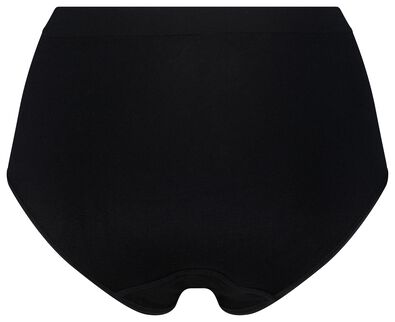 Damen-Slip, Auslaufschutz, hohe Taille, nahtlos schwarz XL - 19648724 - HEMA