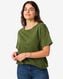 dames t-shirt Dori vert foncé S - 36370186 - HEMA