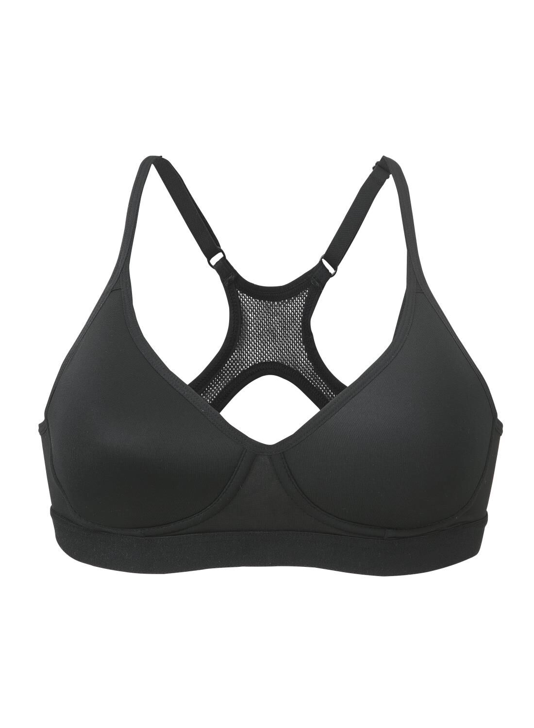 black padded sports bra