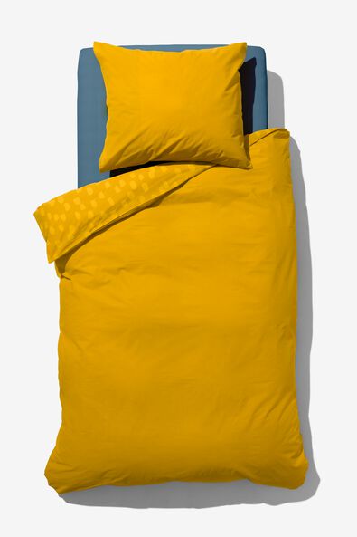Bettwäsche, Soft Cotton, 140 x 200/220 cm, Punkte, gelb - 5760067 - HEMA