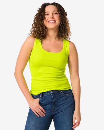 débardeur femme Anouk côtelé vert XL - 36263354 - HEMA