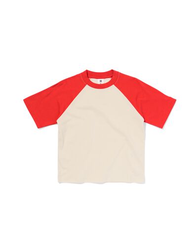 Kinder-T-Shirt mit Colourblocking-Design eierschalenfarben eierschalenfarben - 30792127OFFWHITE - HEMA