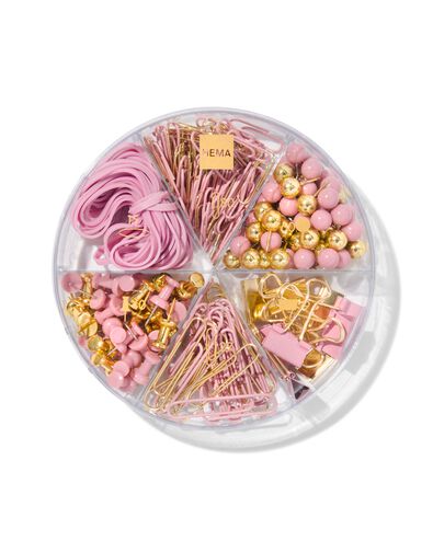 lot d’accessoires de bureau Ø14cm rose - 14490040 - HEMA