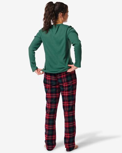 Damen-Pyjama, Jersey/Flanell rot S - 23460201 - HEMA