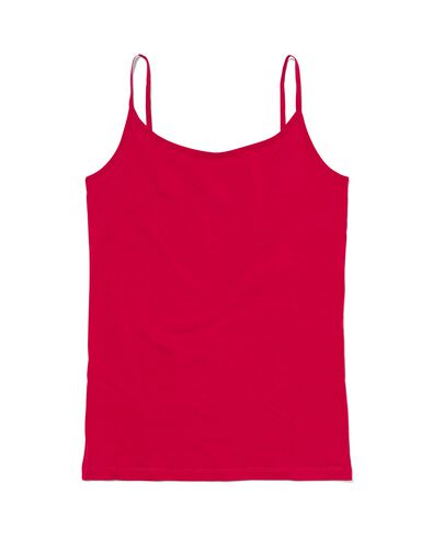 débardeur femme stretch coton rouge XL - 19630180 - HEMA