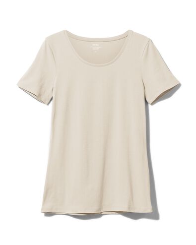t-shirt basique femme beige - 1000029915 - HEMA