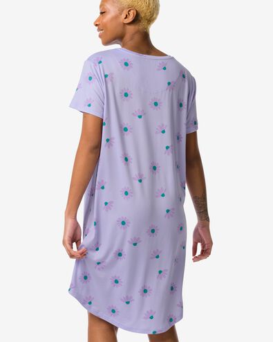Damen-Nachthemd, Mikrofaser lila XL - 23490474 - HEMA