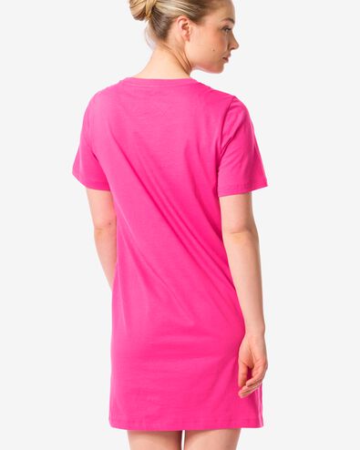 chemise de nuit femme coton everyday rose vif L - 23490089 - HEMA