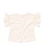 t-shirt bébé broderie blanc cassé 80 - 33044054 - HEMA