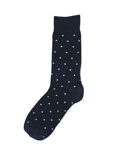 Herren-Socken, mit Baumwollanteil, Punkte dunkelblau 39/42 - 4152646 - HEMA