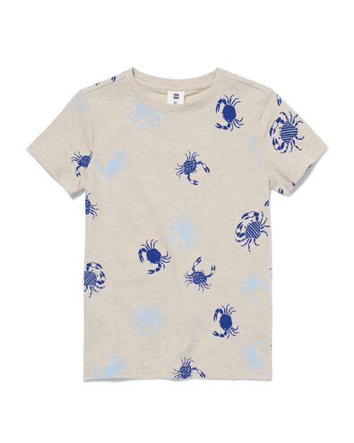 t-shirt enfant crabes gris chiné 122/128 - 30785116 - HEMA