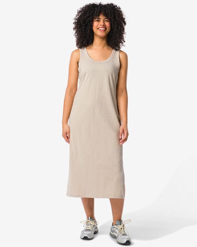 Damen-Kleid Nadia, ärmellos sandfarben XL - 36357574 - HEMA