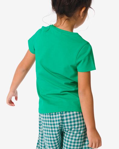 kinder t-shirt biologisch katoen groen 122/128 - 30832363 - HEMA