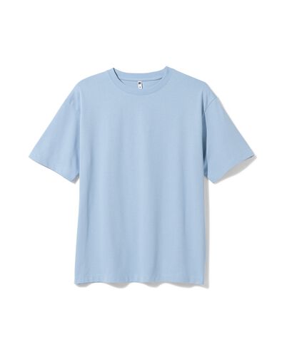 dames t-shirt oversized bleu clair L - 36270363 - HEMA