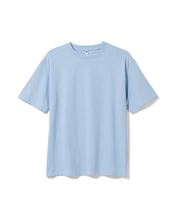 dames t-shirt oversized bleu clair bleu clair - 36270360LIGHTBLUE - HEMA