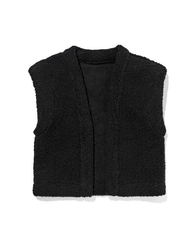veste enfant teddy noir noir - 30873165BLACK - HEMA