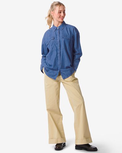 pantalon plissé femme Ivy kaki L - 36249768 - HEMA