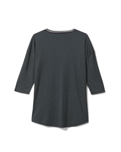 t-shirt de nuit femme avec viscose noir - 1000030236 - HEMA