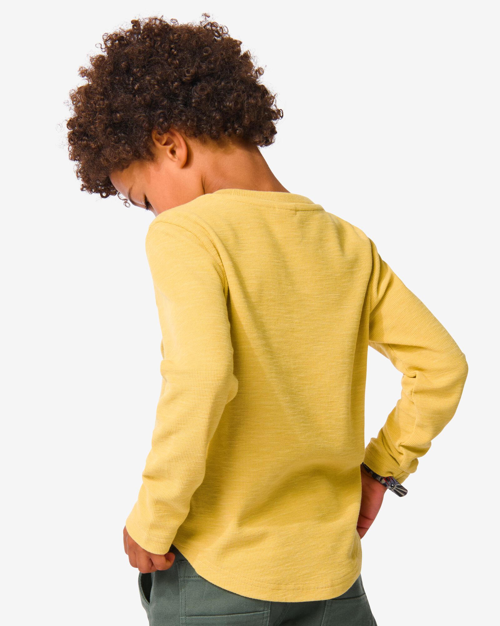 Waffelstruktur - gelb Kinder-Sweatshirt, HEMA