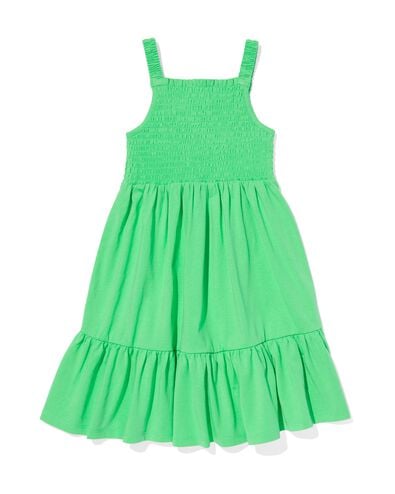 robe enfant smock fleurs vert 110/116 - 30866772 - HEMA