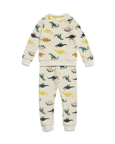 pyjama enfant polaire dinosaure beige 134/140 - 23080384 - HEMA