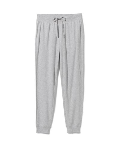 pantalon sweat lounge femme coton gris chiné XL - 23430033 - HEMA