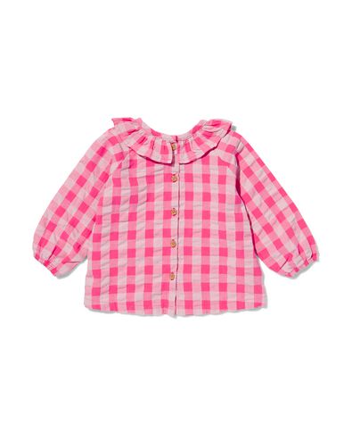 chemise bébé carreaux rose 68 - 33095932 - HEMA