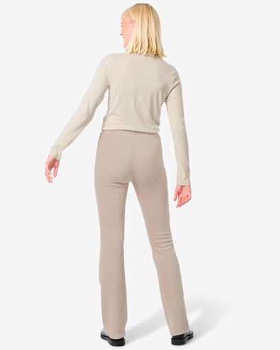 pantalon femme Cassie côtelé sable XL - 36278059 - HEMA