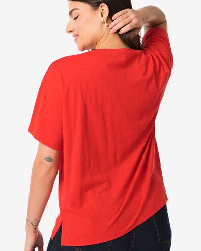 dames t-shirt Dori rouge S - 36360176 - HEMA