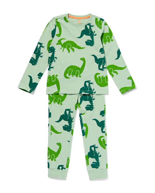 kinderpyjama stretch katoen dino groen groen - 23070640GREEN - HEMA