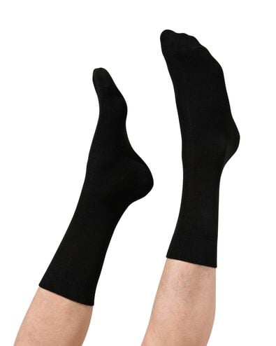 2 paires de chaussettes avec bambou homme noir noir - 1000012000 - HEMA