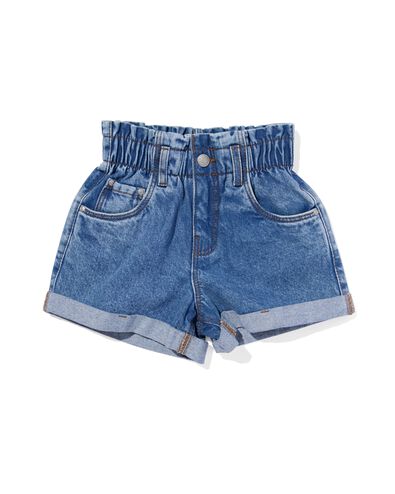 kinder paperbag korte jeans lichtblauw 134/140 - 30838174 - HEMA