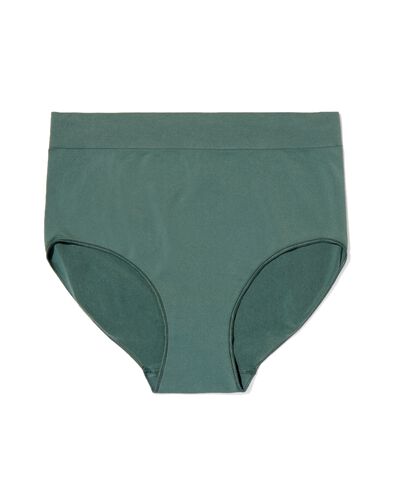Damen-Slip, hohe Taille, nahtlos, Mikrofaser grün grün - 19680302GREEN - HEMA