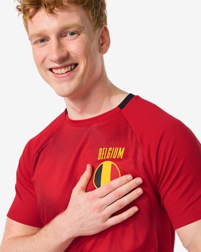 sportshirt voor volwassenen België rood rood - 36030581RED - HEMA